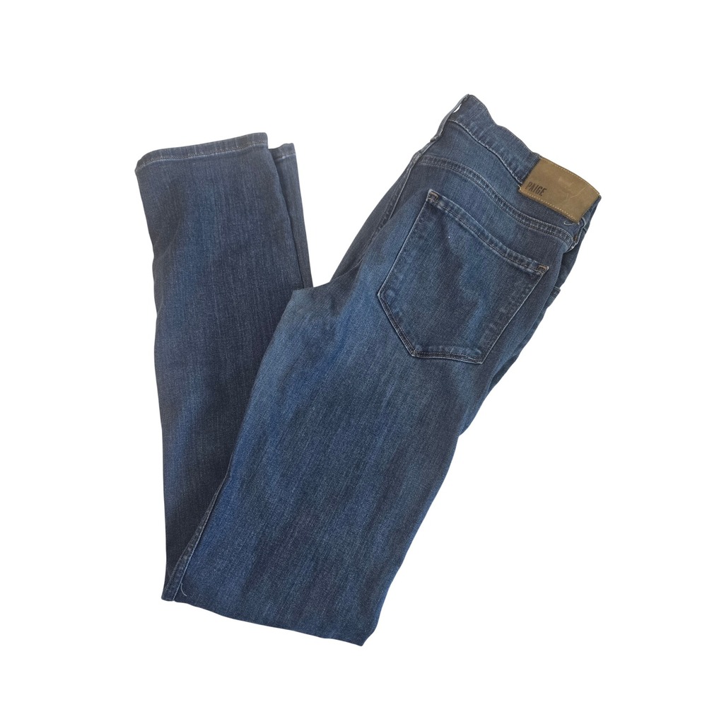 PAIGE Lennox Slim Fit Designer Denim Jeans Women Size 30 Dark Wash Stretch 30x32
